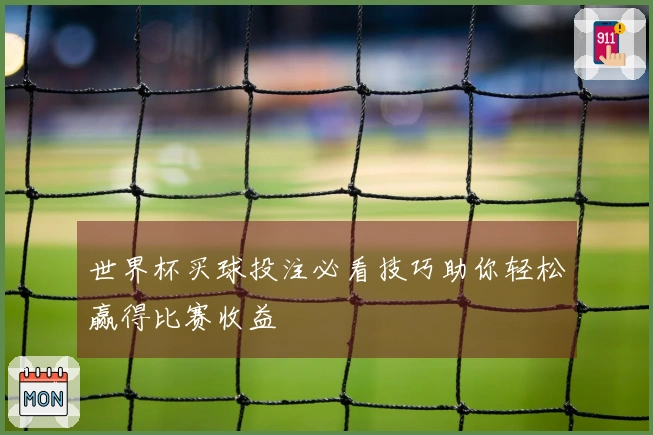 世界杯买球投注必看技巧助你轻松赢得比赛收益